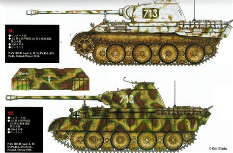 PANTHER CAMOUFLAGE & MARKINGS PzKpfw V German WWII Tank Ground Power Bk ...