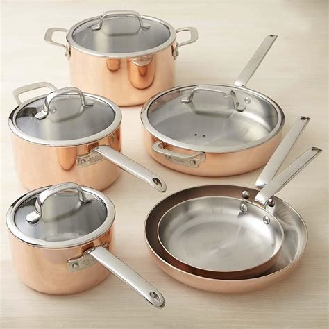 Williams Sonoma Professional Copper 10-Piece Cookware Set | Williams ...