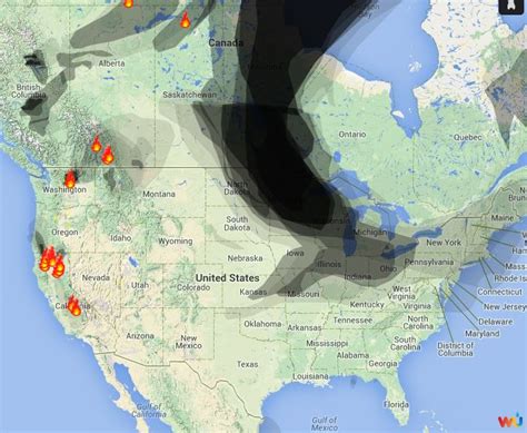 Canadian Wildfire Smoke Map - Living Room Design 2020