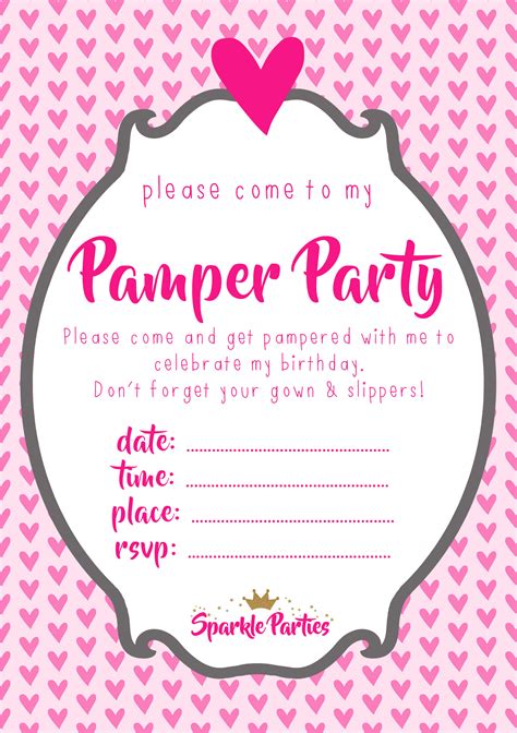 Pamper Party Invitation Templates • Business Template Ideas