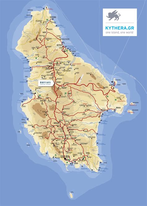 Kythira tourist map - Ontheworldmap.com