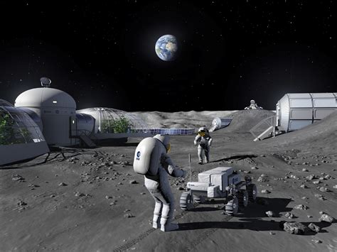 ESA - Artist impression of prospection activities in a Moon Base