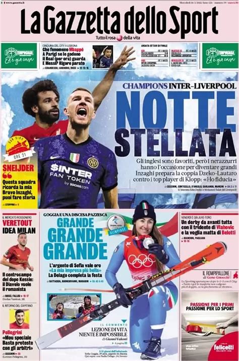 Quotidiani sportivi: le prime pagine di oggi