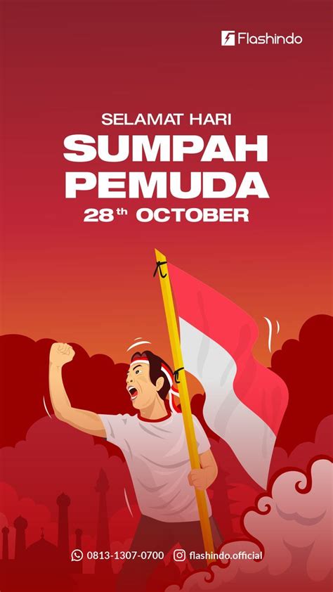 Selamat Hari Sumpah Pemuda 28 Oktober | Kartu, Desain buklet, Gambar lucu