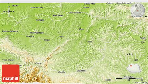 Physical 3D Map of Salaj