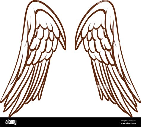 A simple sketch of an angel's wings Stock Vector Image & Art - Alamy