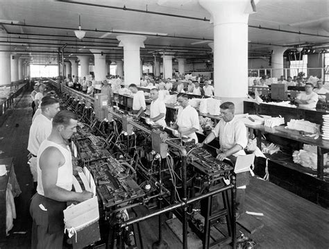 Shirt Factory Workers Photograph by Underwood Archives