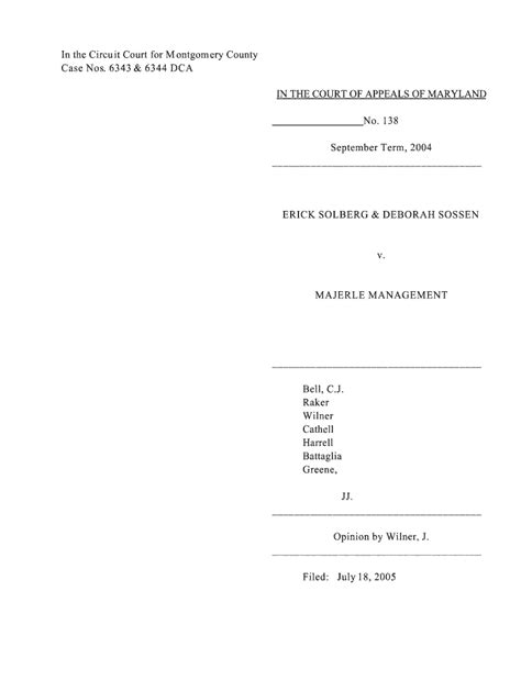 Fillable Online courts state md In the Circuit Court for Montgomery ...