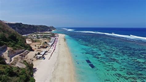 beautiful beach indonesia bali aerial view Stock Footage Video (100% ...