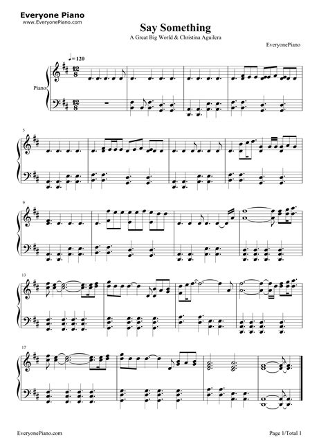 Guitar Chords For Say Something | Guitar Sheet Music