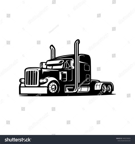 Peterbilt Truck Silhouette Clipart