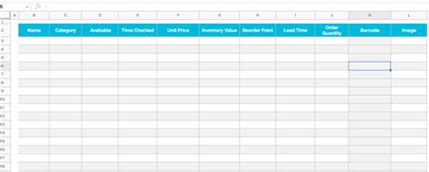 Equipment Inventory Template Google Sheets