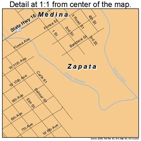 Zapata Texas Street Map 4880716