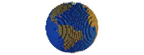 Minecraft-PixelArt-Globe-C4D-3D-Model - The Pixel Lab