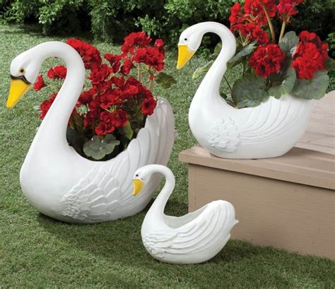 Swan Planters Set OF 3 XL | Fresh Garden Decor