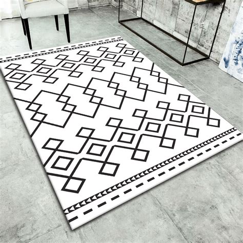 Geometric Rug | Stead Black And White & The Fancy Place