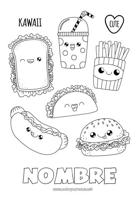 Sentimental legumbres Pez anémona dibujos kawaii de comida para ...