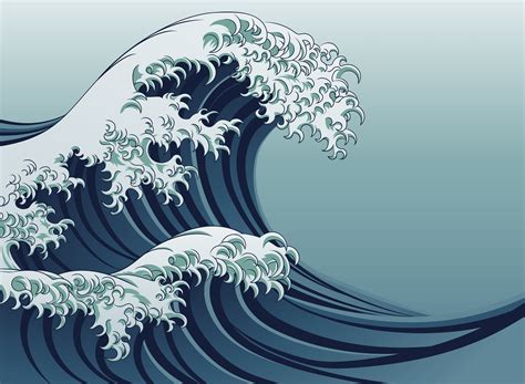 Japanese Wave Print Wallpapers Top Free Japanese Wave Print Backgrounds ...