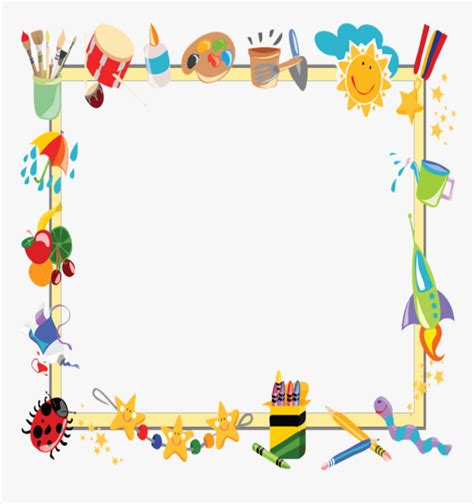 Transparent Children Border Clipart - Border Design For Kids ...