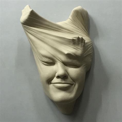 Abstract Ceramic Face Sculptures by Johnson Tsang