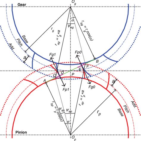 Meshing process of spur gear pairs. | Download Scientific Diagram