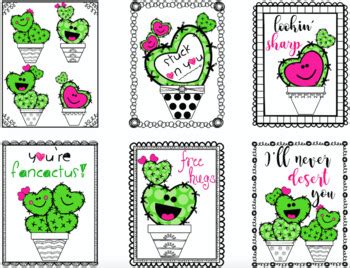 Adorable Cactus Valentine Posters with FREE Printable Valentine Cards