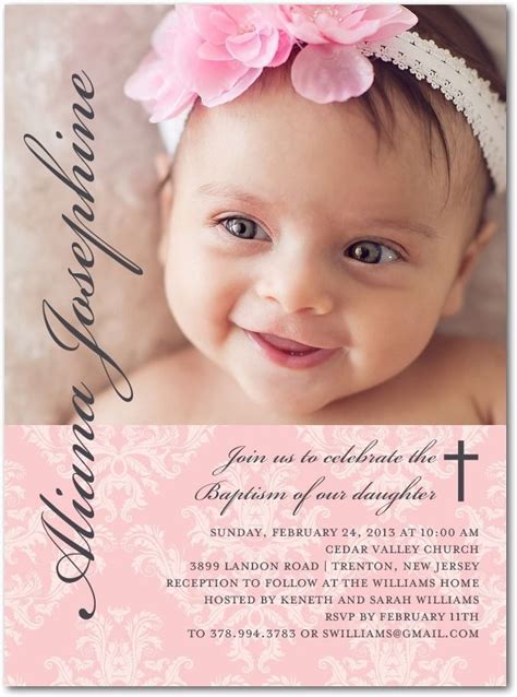 Perfect Angel: Soft Pink - Baptism, Christening Invitations in Soft ...