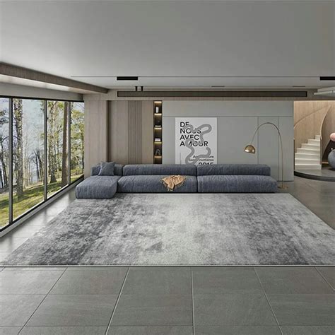 Light Grey Carpet Classic Pattern Living Room Flooring Gray Area Rugs ...