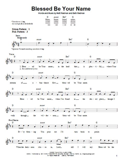 Blessed Be Your Name | Sheet Music Direct