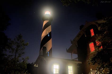 The St. Augustine Lighthouse at night. : r/StAugustine