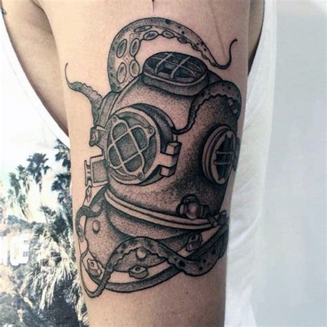 60 Amazing Diving Helmet Tattoo Designs for Men