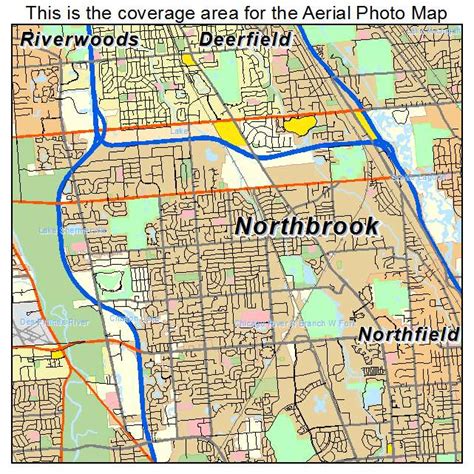 Aerial Photography Map of Northbrook, IL Illinois