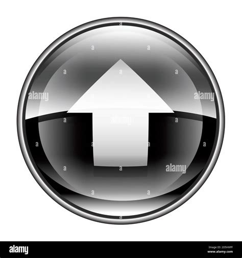 Upload icon black, isolated on white background Stock Photo - Alamy