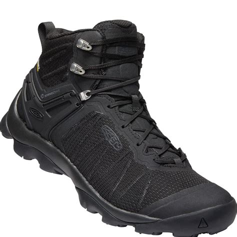 KEEN Men's Venture Mid WP Hiking Boots - Black/Black | bootbay