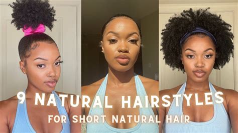 9 BADDIE NATURAL HAIRSTYLES | 3C/4A HAIR | Short Hair Friendly - YouTube