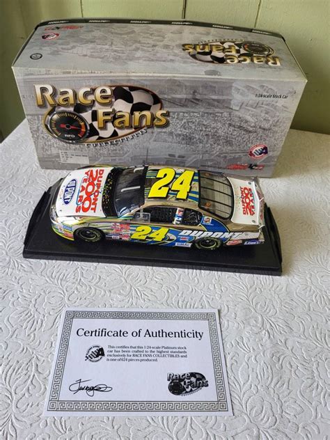 2002 Jeff Gordon #24 Platinum 1 Of 624 Diecast Car W/display Auction