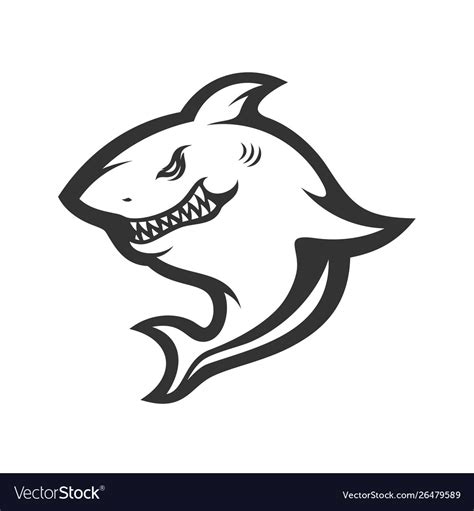 Shark logo design sharks logo for a club Vector Image