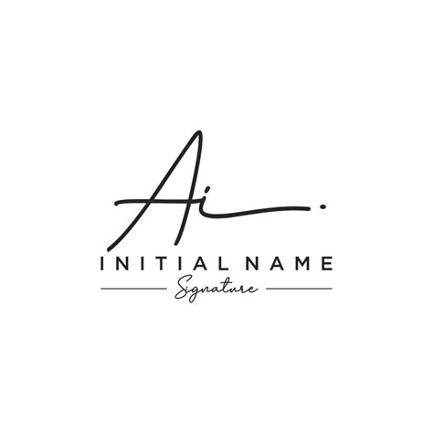 Letter AI Signature Logo Template Vector 20426756 Vector Art at Vecteezy