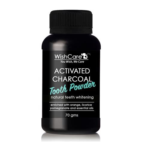 Buy WishCare Activated Charcoal Tooth Powder for Natural Teeth ...