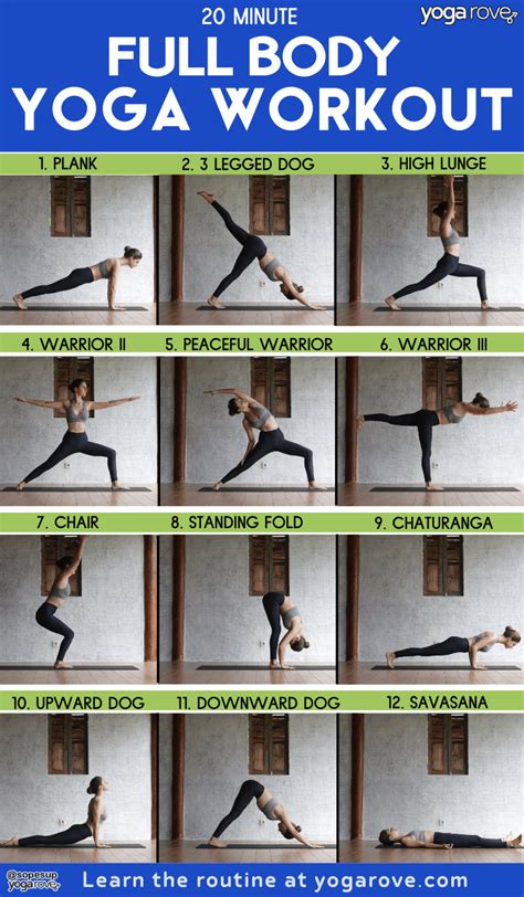 20 Minute Full Body Yoga Workout for Beginners (+ Free PDF) - Yoga Rove