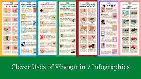 Clever Household Uses of Vinegar - Explained in 7 Infographics