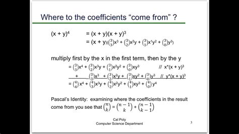 Pascal's Triangle and Binomial Coefficients - YouTube