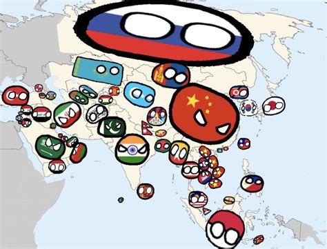 I made a Asia country ball map : r/countryballs_comics