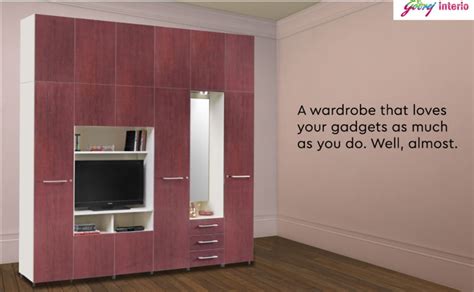 3 Doors GODREJ INTERIO Kreation Steel Wardrobe, With Locker at Rs 50000 ...