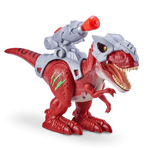 Robo Alive Dino Wars Walking T-Rex Toy with Epic Armor, Dino Blaster ...