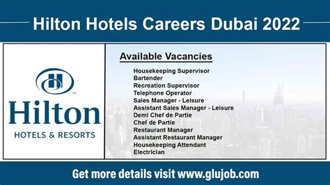 Hilton Careers Dubai 2022 | Dubai Job Vacancies | Dont miss it Apply ...