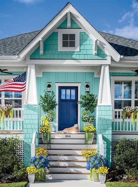 Ocean Beach Inspired Painted Houses & Homes in Blue, Turquoise & Sea ...