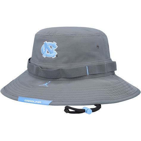 Men's Jordan Brand Gray North Carolina Tar Heels Performance Boonie ...