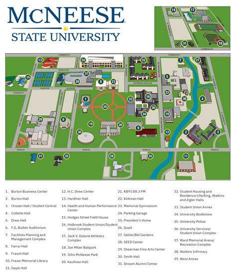 Mcneese State University Campus Map - Map