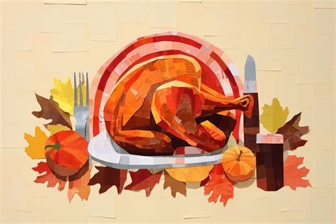 Thanksgiving thanksgiving painting dinner. AI | Free Photo Illustration ...